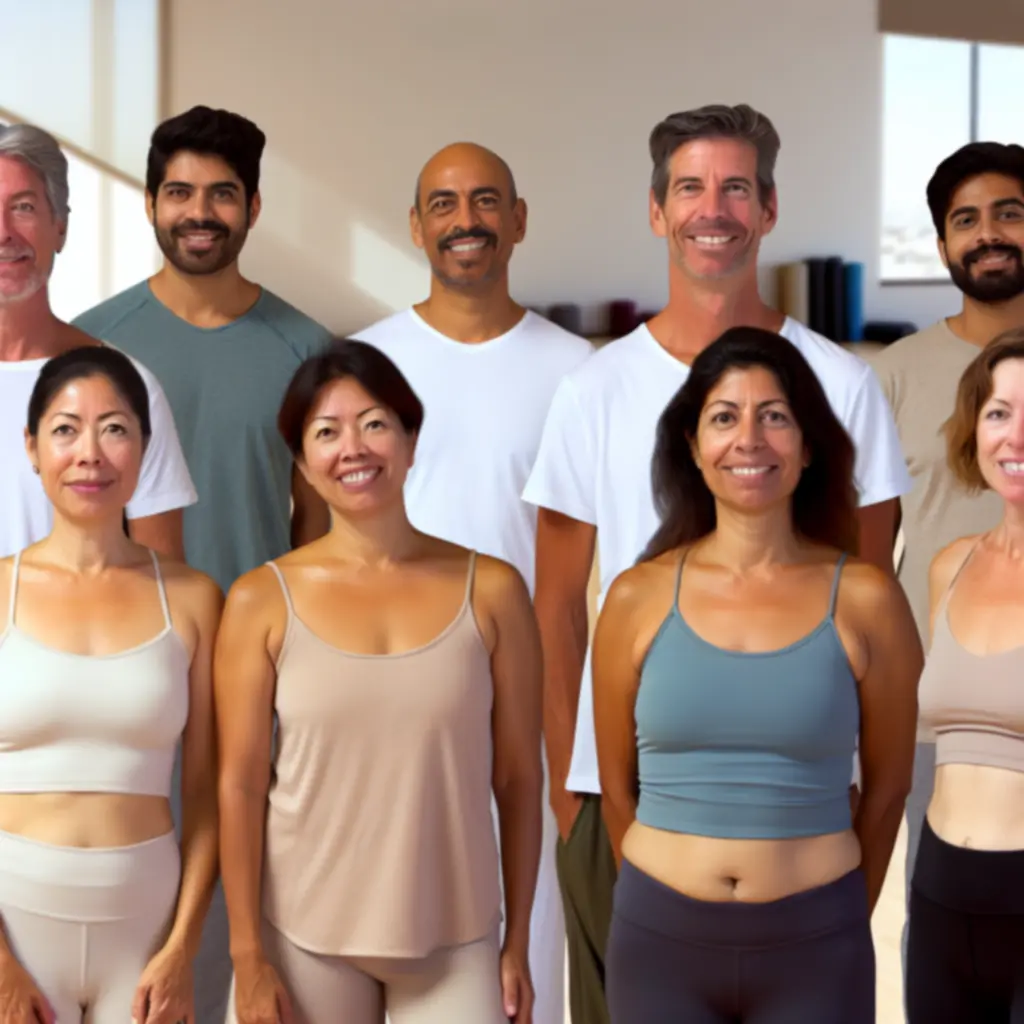 A ZeenFlowStudio mosolygó jógaoktató csapata a stúdióban